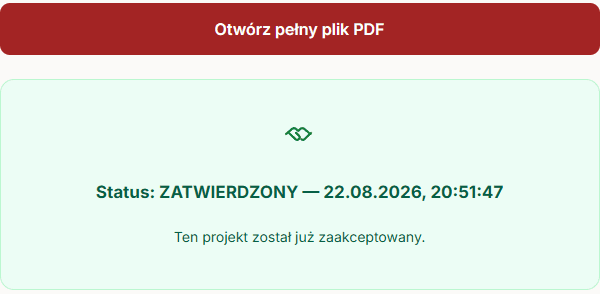 Potwierdzenie akceptacji